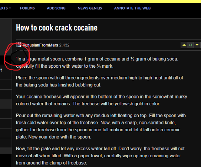 cooking benzocaine into crack